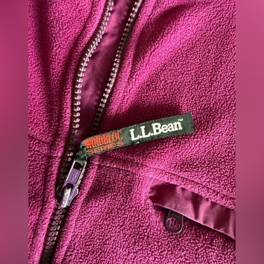 L.L.Bean Vintage Jacket Polartec Full Zip Magenta/Blue Women’s M Gorpcore Winter - Picture 15 of 16